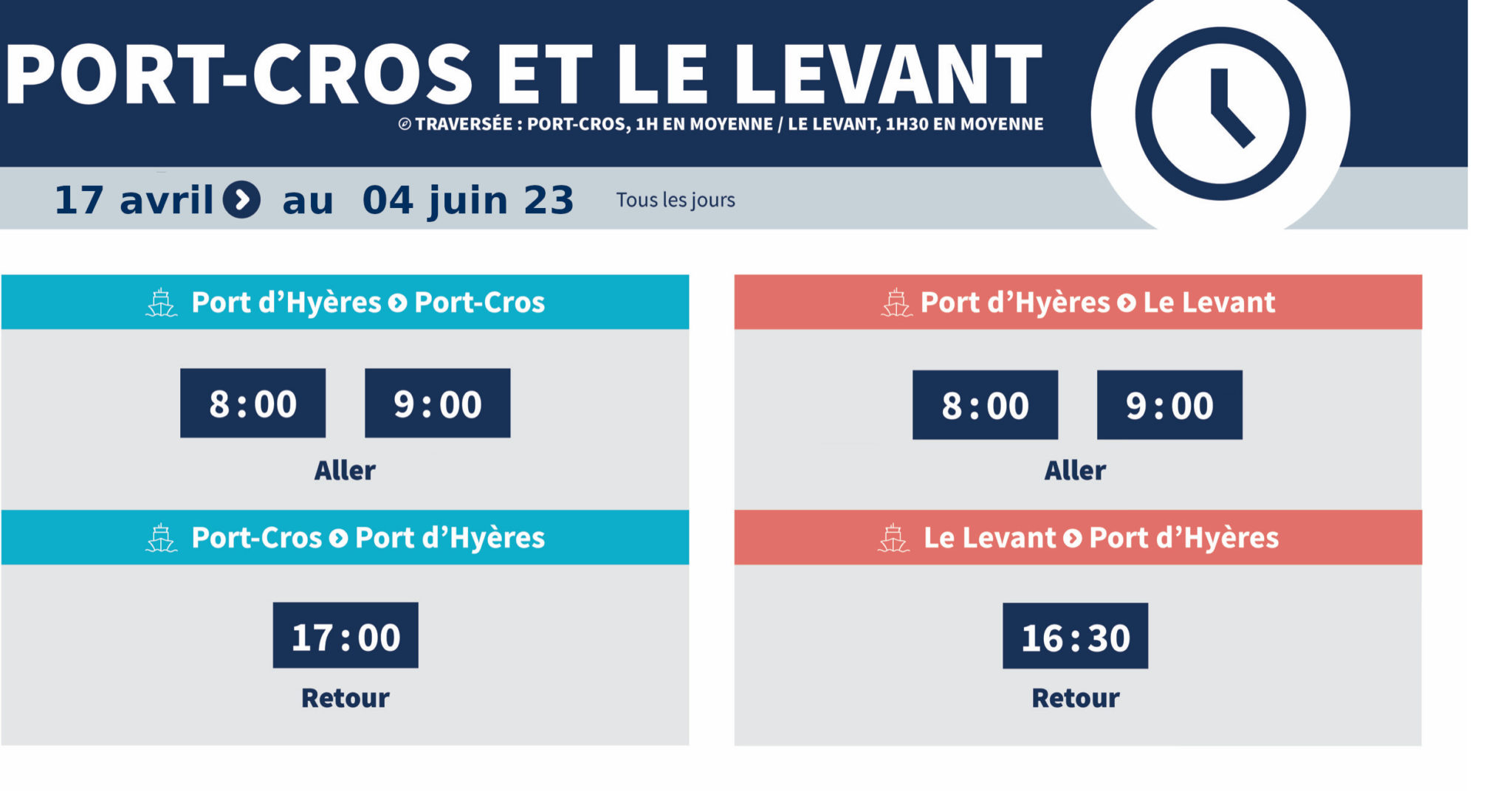 TLV-TVM | Navettes Vers Porquerolles, Port Cros, Le Levant